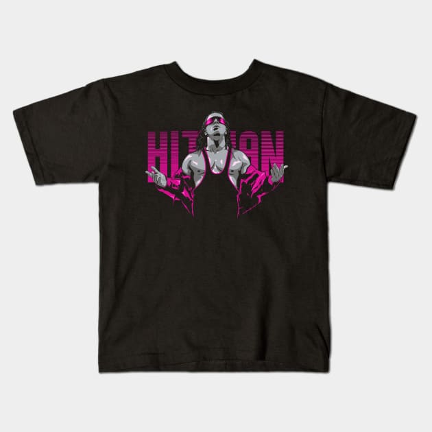 Vintage Bret Hitman Hart Kids T-Shirt by portraiteam